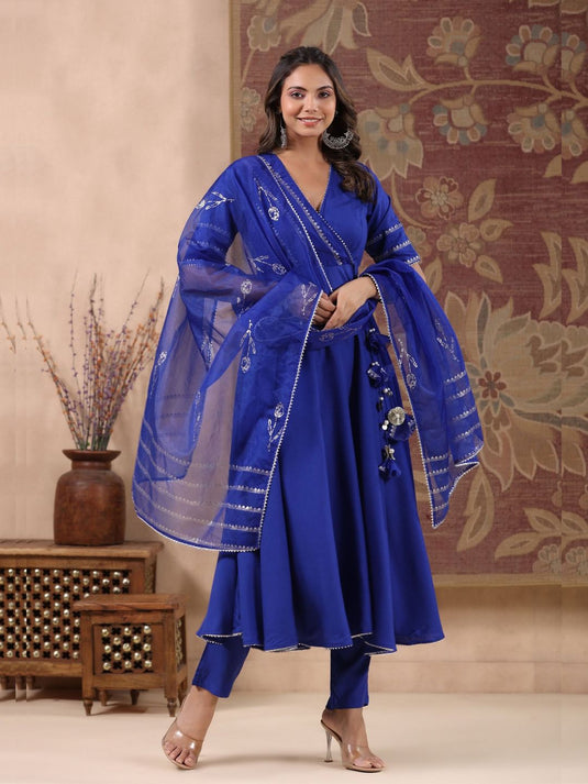 Jashn Hand Block Printed Suit (Set of 3)